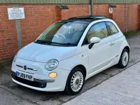Used Fiat 500 Lounge 69 HP (50 kW) 2009 White Cabriolet