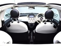 Used Fiat 500 Lounge 69 HP (50 kW) 2019 White Cabriolet