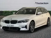 Usado BMW 320 Sport Line 184 CV (135 kW) 2020 Blanco Familiar