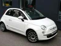 Used Fiat 500 Lounge 69 HP (50 kW) 2011 White Cabriolet
