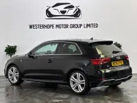 Used Audi A3 S-Line 150 HP (110 kW) 2017 Black Hatchback