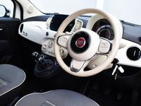 Used Fiat 500 Lounge 69 HP (50 kW) 2019 White Cabriolet