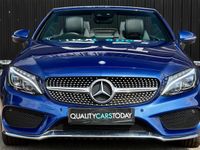 Used Mercedes C250 AMG line 201 HP (147 kW) 2017 Blue Cabriolet