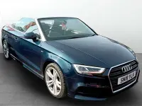 Used Audi A3 Cabriolet S-Line 110 HP (80 kW) 2018 Blue Cabriolet