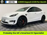 Used Tesla Model Y Long Range AWD 378 kW (514 HP) 2022 White SUV