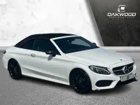 Used Mercedes C220 AMG line 170 HP (125 kW) 2017 White Cabriolet
