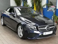 Used Mercedes E300 AMG line 245 HP (180 kW) 2018 Blue Cabriolet