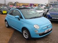 Used Fiat 500C Lounge 69 HP (50 kW) 2013 Blue Cabriolet