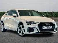 Used Audi A3 S-Line 110 HP (80 kW) 2024 White Hatchback
