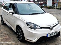 Used MG MG3 106 HP (77 kW) 2017 White Hatchback