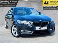 Used BMW 218 Sport Line 136 HP (100 kW) 2015 Black Coupe