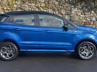 Used Ford Ecosport ST-Line 125 HP (91 kW) 2018 Lightning blue metallic/black roof SUV