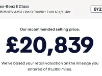 Used Mercedes E200 AMG line 200 HP (147 kW) 2022 Silver Sedan