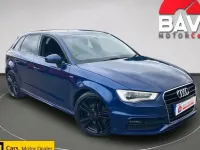 Used Audi A3 S-Line 184 HP (135 kW) 2016 Blue Hatchback