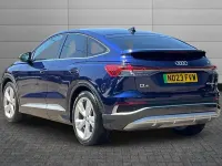 Used Audi Q4 Sportback e-tron S-Line 147 kW (201 HP) 2023 Navarra blue SUV