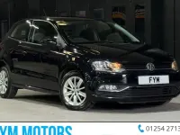 Used VW Polo SE 90 HP (66 kW) 2015 Black Hatchback
