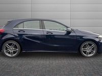 Used Mercedes A160 AMG line 102 HP (75 kW) 2017 Cavansite blue Hatchback