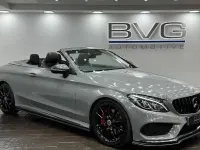 Used Mercedes C250 AMG line 204 HP (150 kW) 2017 Grey Cabriolet