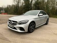 Begagnad Mercedes C220 AMG line 2019 Silver Sedan