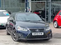 Used Lexus CT200h Sport Line 136 HP (100 kW) 2019 Blue Hatchback