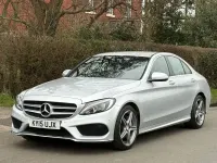 Begagnad Mercedes C220 AMG line 170 HK (125 kW) 2015 Silver Sedan