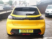 Used Peugeot e-208 GT 100 kW (136 HP) 2020 Yellow Hatchback