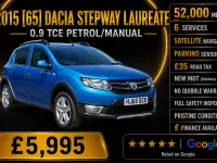Used Dacia Sandero Lauréate 90 HP (66 kW) 2015 Blue Hatchback
