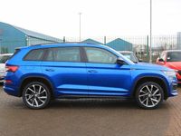 Used Skoda Kodiaq SportLine 150 HP (110 kW) 2022 Race blue metallic SUV