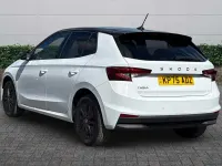 Used Skoda Fabia Design Edition 85 HP (62 kW) 2025 Moon white metallic black magic pearl effect Hatchback