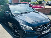 Used Mercedes CLA220 AMG line 170 HP (125 kW) 2018 Black Coupe