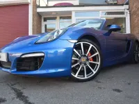 Begagnad Porsche Boxster 265 HK (194 kW) 2015 Blå Cab