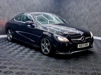 Used Mercedes C220 AMG line 170 HP (125 kW) 2017 Black Coupe