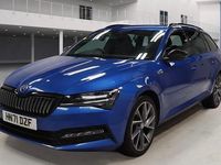 Used Skoda Superb SportlinePlus 218 HP (160 kW) 2021 Blue Estate