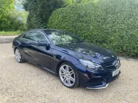 Begagnad Mercedes E350 AMG line 258 HK (189 kW) 2017 Blå Sportkupé