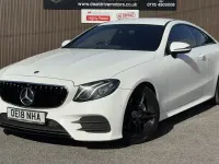 Used Mercedes E220 AMG line 194 HP (142 kW) 2018 White Coupe