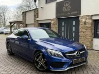 Usado Mercedes C220 AMG line 170 HP (125 kW) 2018 Azul Coupé