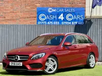 Used Mercedes C200 AMG line 136 HP (100 kW) 2016 Red Estate
