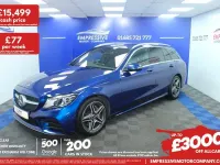 Usado Mercedes C220 AMG Line Premium 194 HP (142 kW) 2019 Azul Carrinha