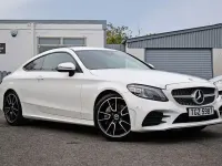 Used Mercedes C300 AMG line 258 HP (189 kW) 2018 White Coupe