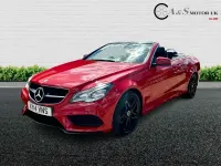Used Mercedes E220 AMG 170 HP (125 kW) 2014 Red Cabriolet