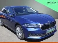 Used Skoda Superb SE Technology 150 HP (110 kW) 2025 Cobalt blue metallic Estate