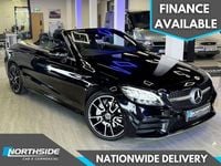 Used Mercedes C300 AMG line 245 HP (180 kW) 2021 Black Cabriolet