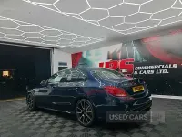 Used Mercedes C220 AMG line 170 HP (125 kW) 2018 Blue Sedan