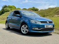 Used VW Polo Edition 75 HP (55 kW) 2017 Blue Hatchback