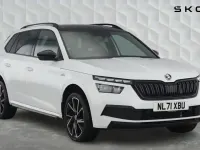 Used Skoda Kamiq Monte Carlo 150 HP (110 kW) 2021 Moon white metallic SUV