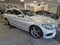 Used Mercedes C220 AMG line 170 HP (125 kW) 2018 Silver Estate