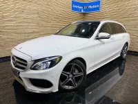 Used Mercedes C250 AMG line 204 HP (150 kW) 2015 White Estate