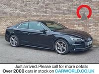 Used Audi A5 S-Line 190 HP (139 kW) 2018 Black Coupe