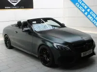 Used Mercedes C220 AMG line 170 HP (125 kW) 2017 Black Cabriolet