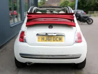Used Fiat 500 Lounge 69 HP (50 kW) 2011 White Cabriolet